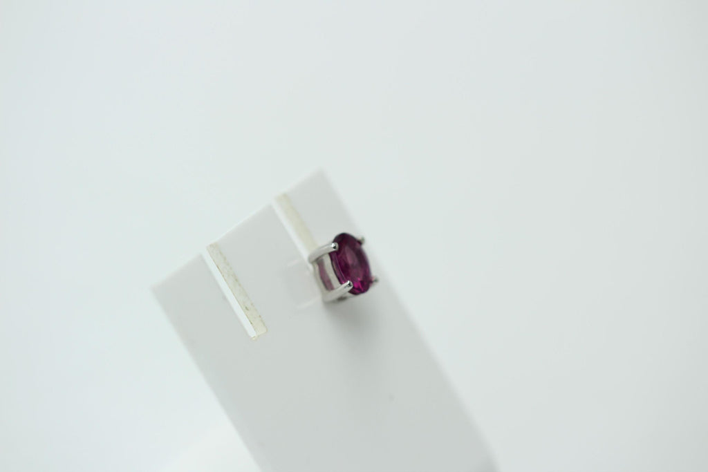 0,55 Carat Rhodoiith Single Ohrstecker 925 Sterling Silber Männder Frauen