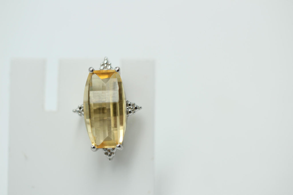Design pur 5,3 Carat Citrin Ohrstecker 925 Silber Ohrring Ohrschmuck Fantasie