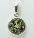 Berstein Anhänger 925 Sterling Silber grüner Bernstein  Top Edel