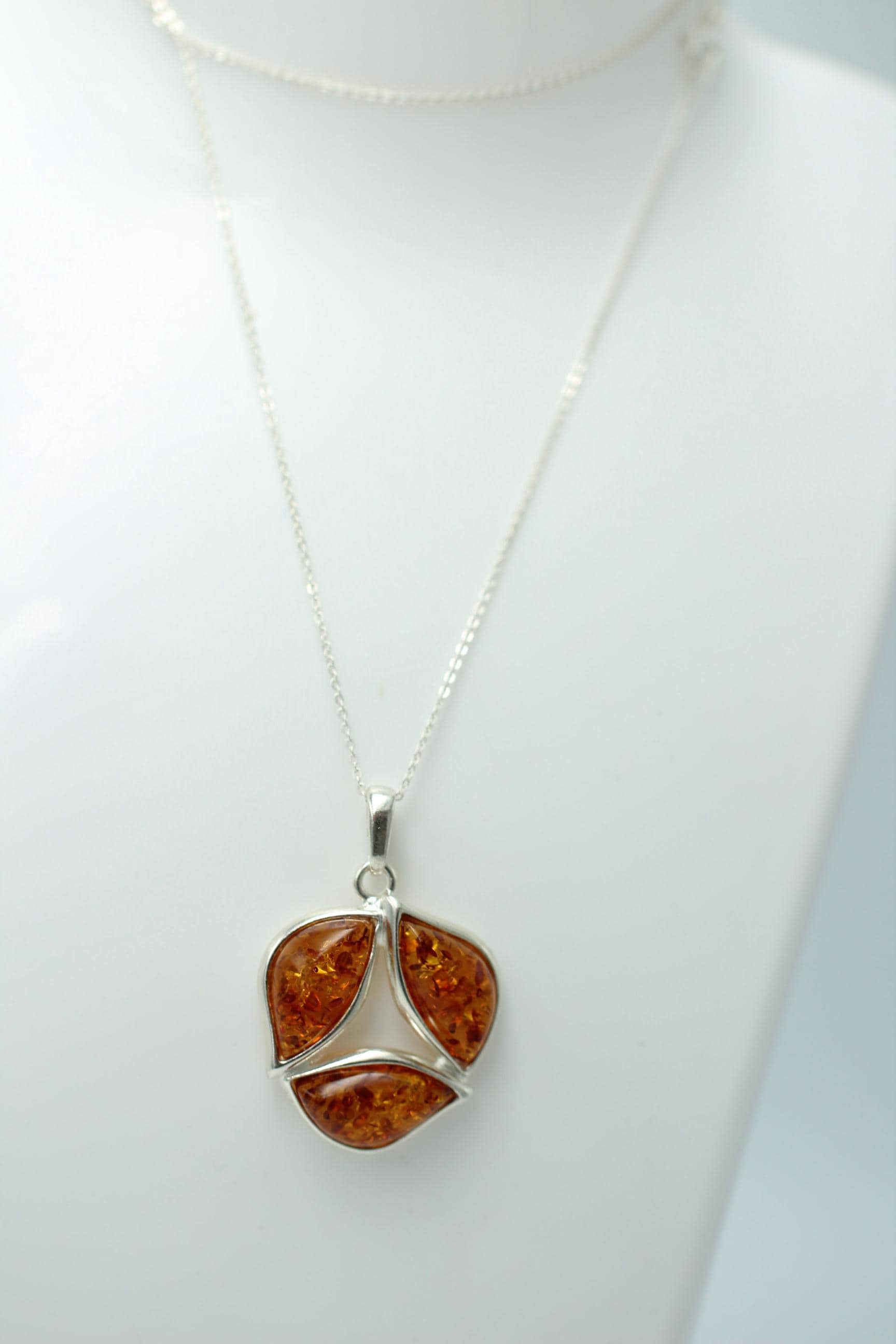 Design Bernstein Anhänger Silber Collier Kette Bernsteinanhänger Top Edel