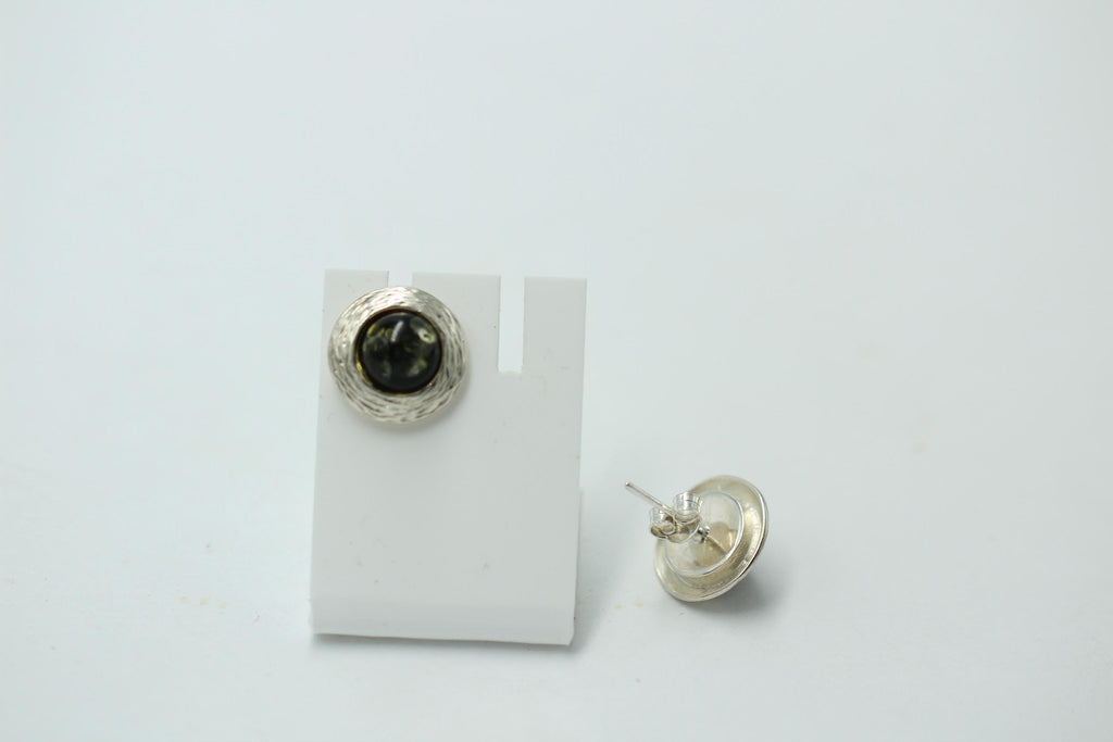 Bernstein Design Ohrstecker 925 Sterling Silber Bernsteinschmuck Designschmuck