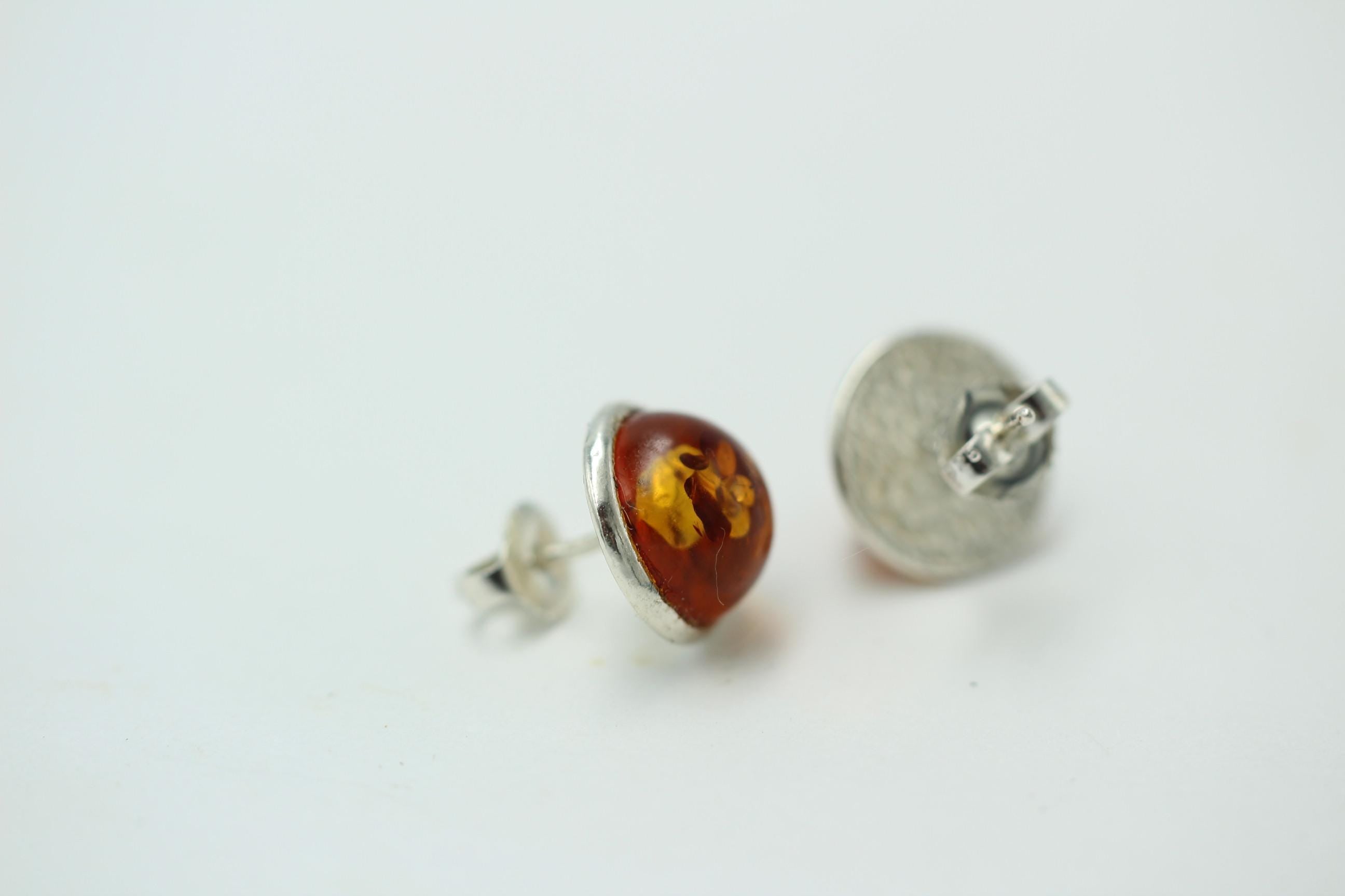 Design Bernstein Ohrstecker 925 Silber Bernsteinohrschmuck Top Edel Bernstein