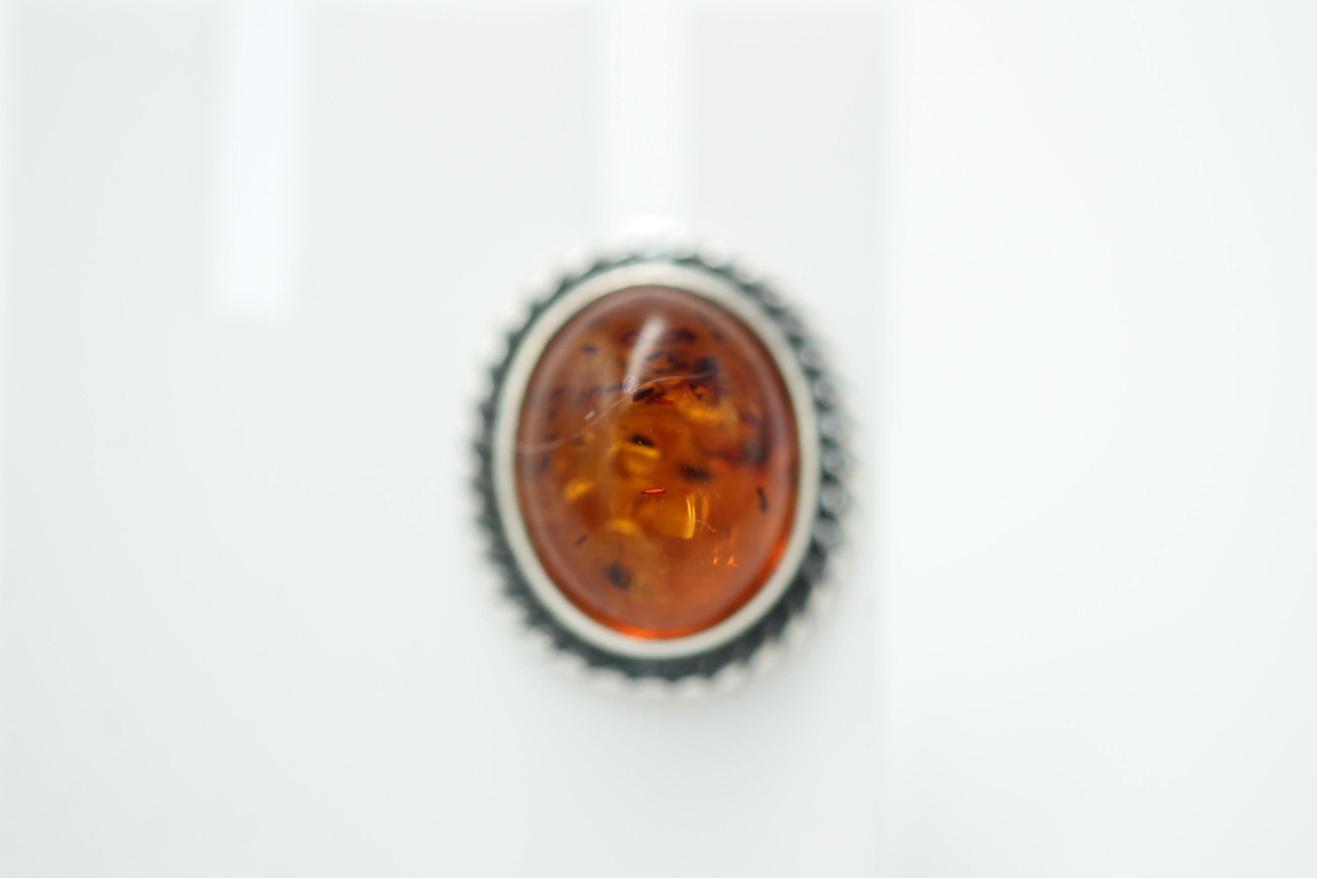 Edle braune Bernstein Ohrstecker 925 Silber Ohrschmuck Bernstein Letland