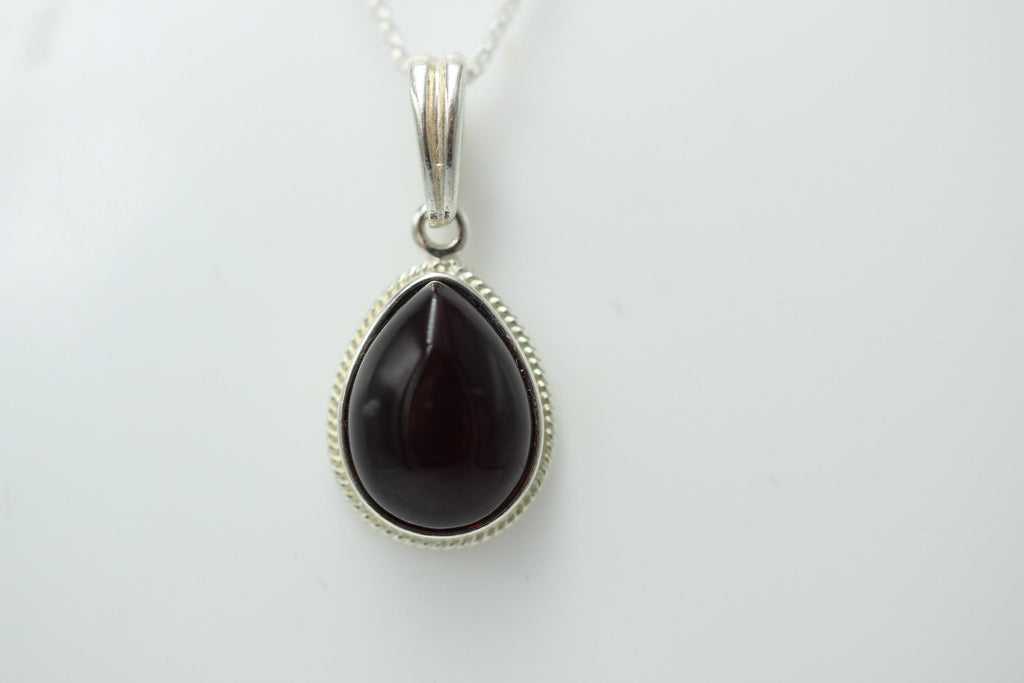 Bernsteinanhänger 925 Silber Anhänger brauner BernsteinSchmuck