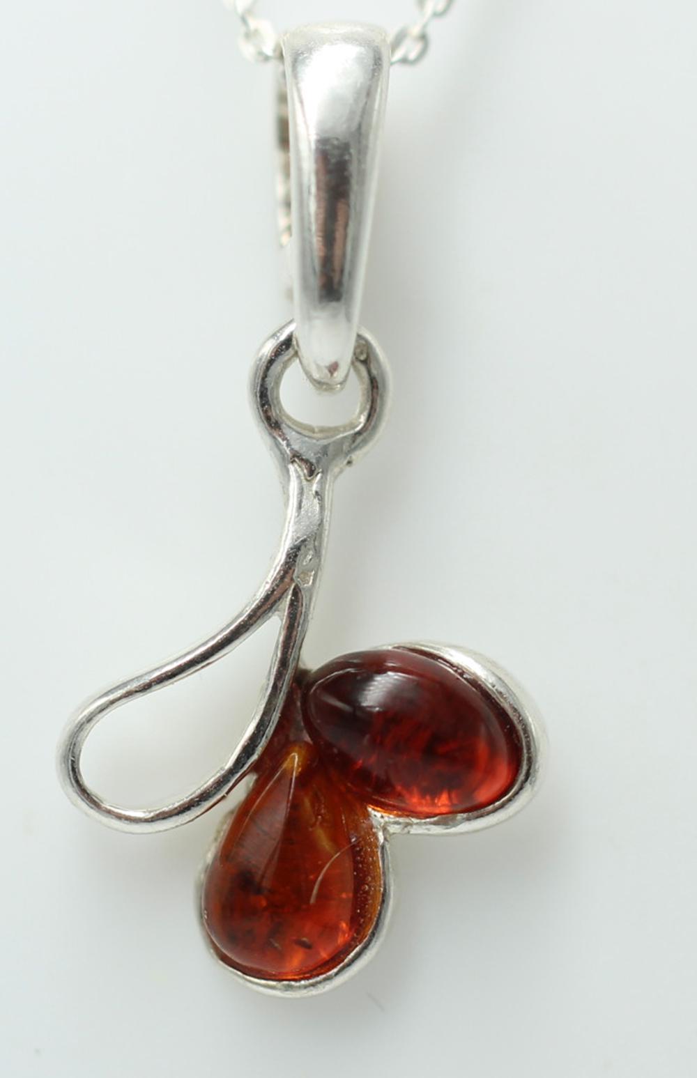 Design Bernstein Anänger 925 Sterling Silber Anhänger