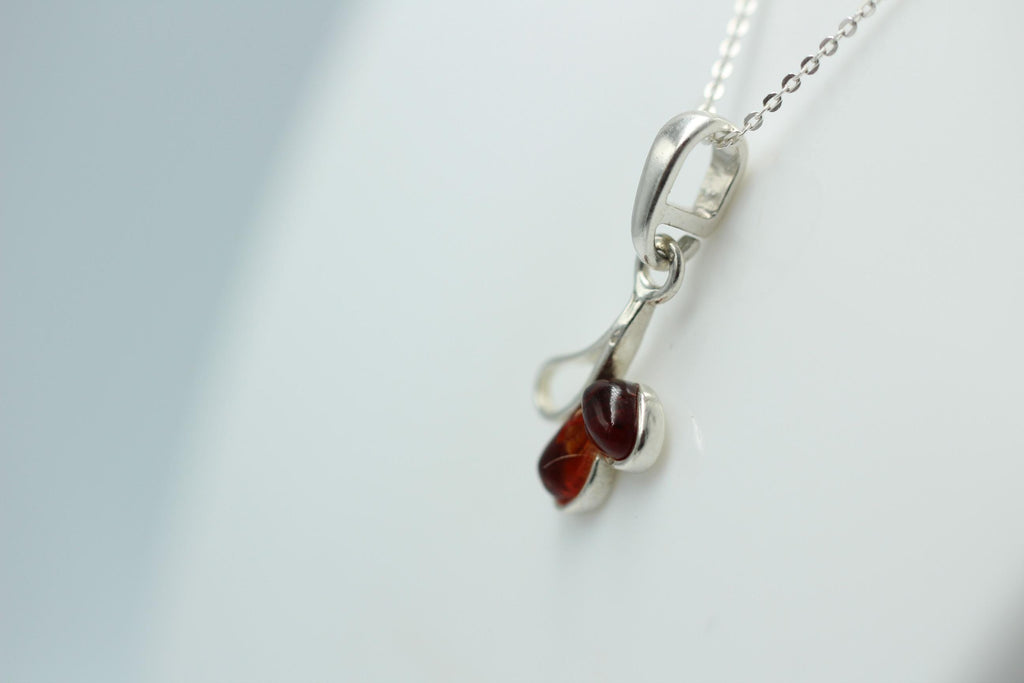 Design Bernstein Anänger 925 Sterling Silber Anhänger