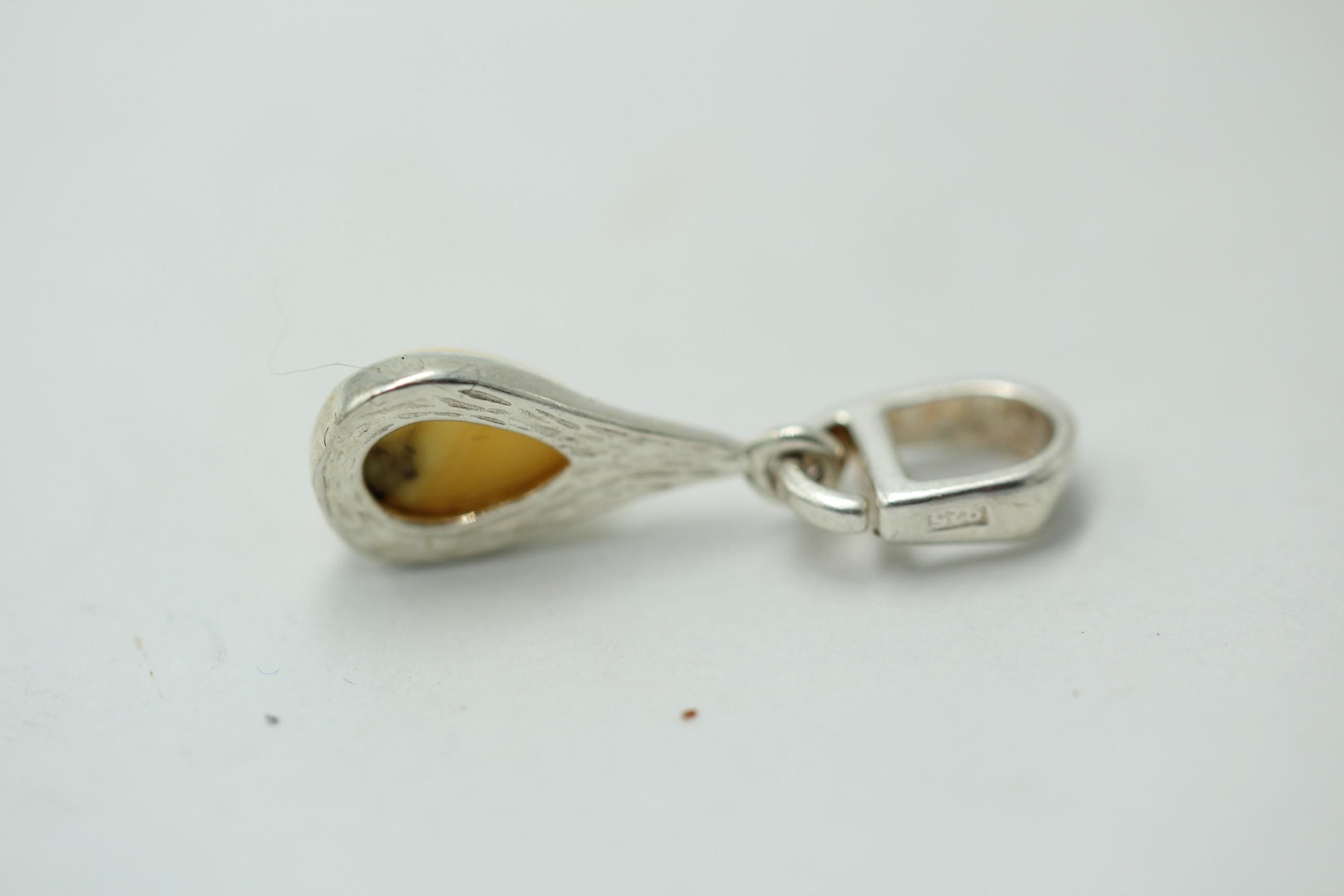 Bernstein Anhänger 925 Silber Collier Kette edel und schön Traum eines Anhängers