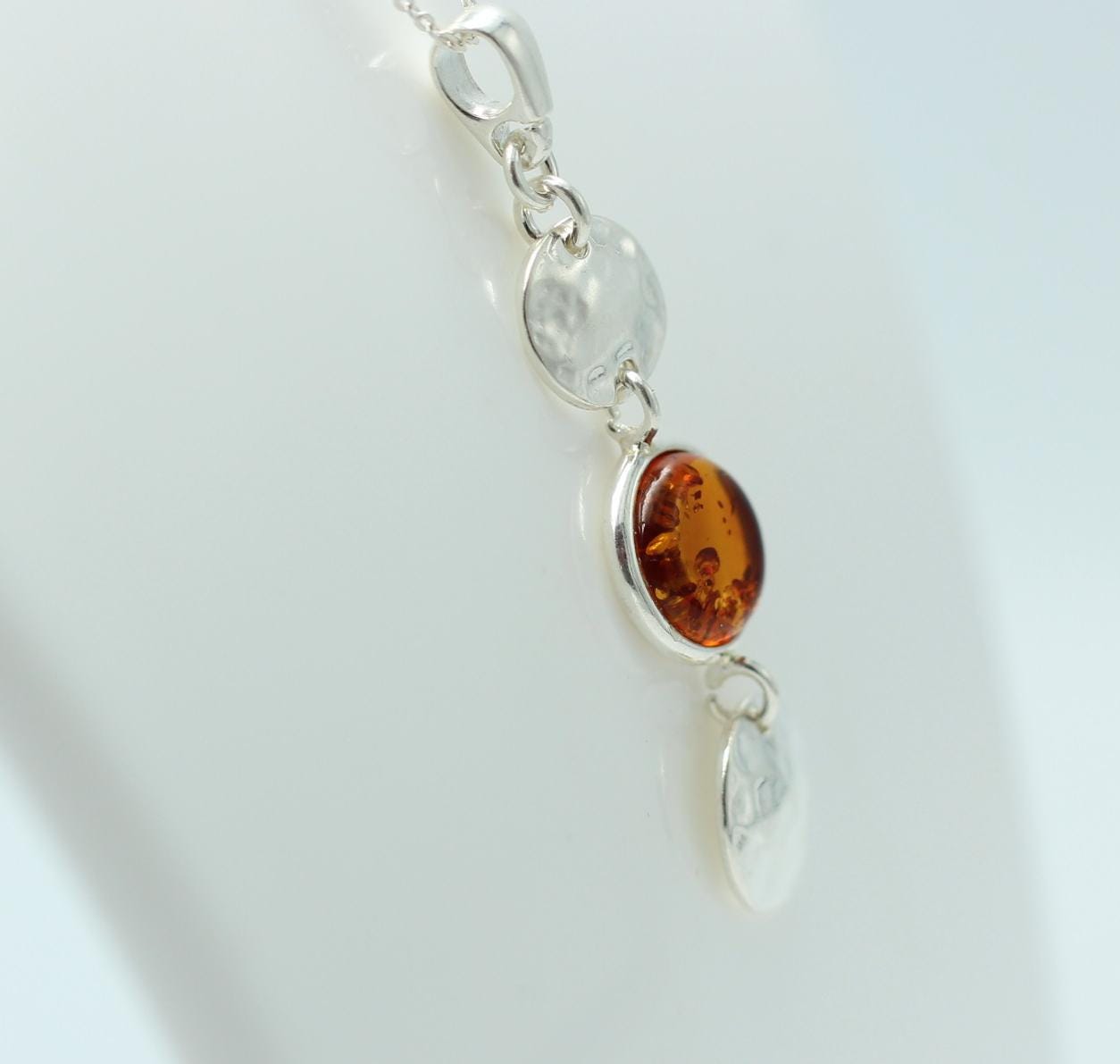 Bernstein Design Anhänger 925 Silber  Bernsteindesign Top Edel