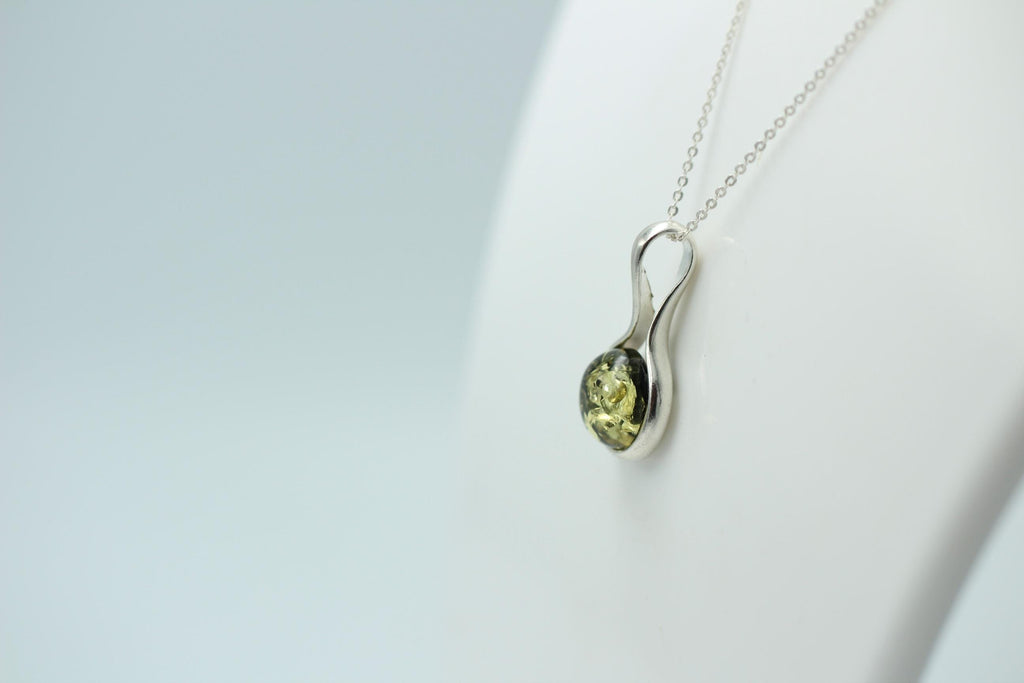 Edler Bernstein Anhänger 925 Silber Collier Kette Bernsteinschmuck aus Litauen