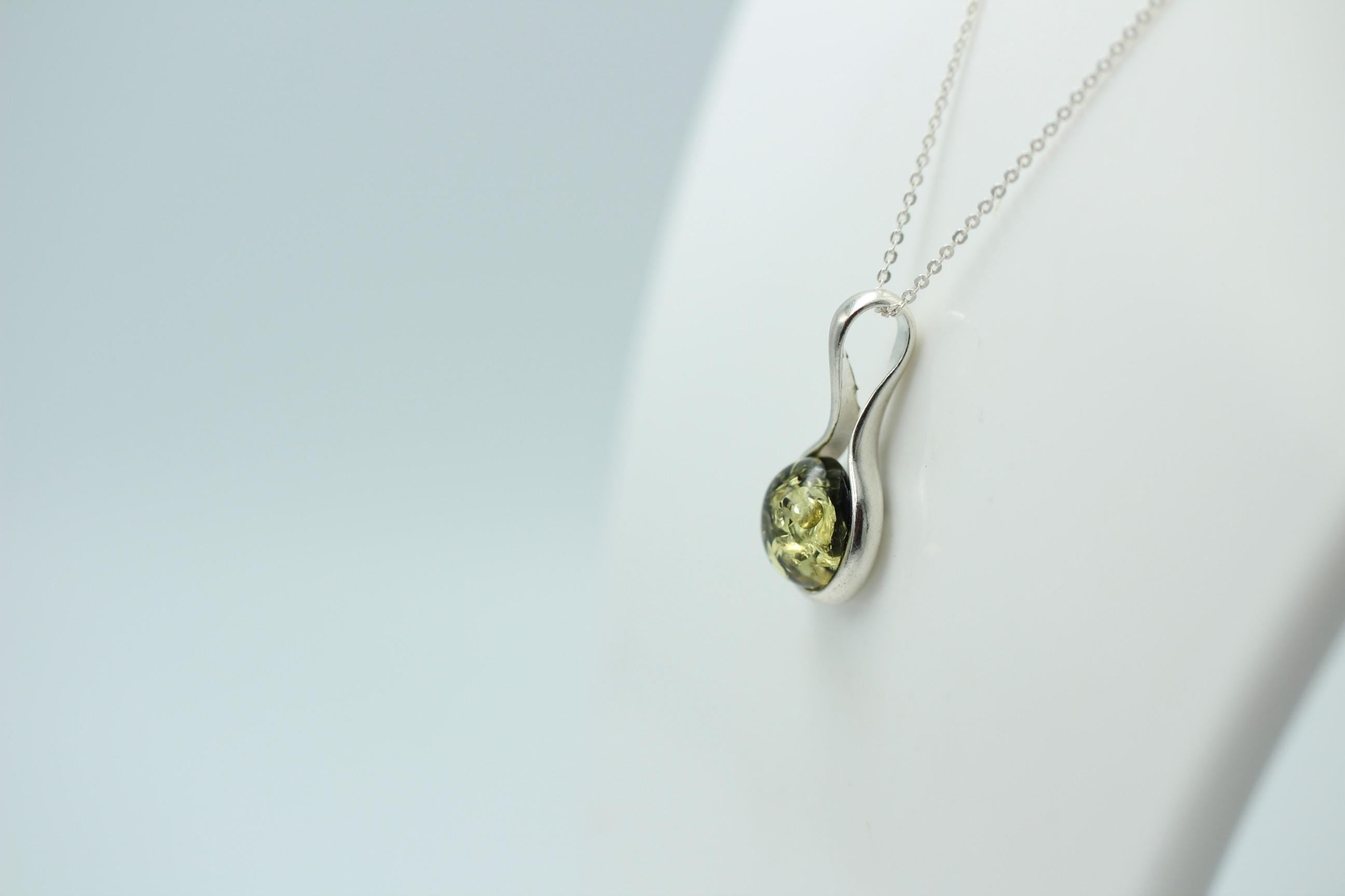 Edler Bernstein Anhänger 925 Silber Collier Kette Bernsteinschmuck aus Litauen