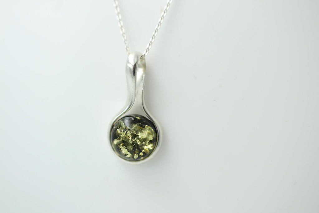 Edler Bernstein Anhänger 925 Silber Collier Kette Bernsteinschmuck aus Litauen