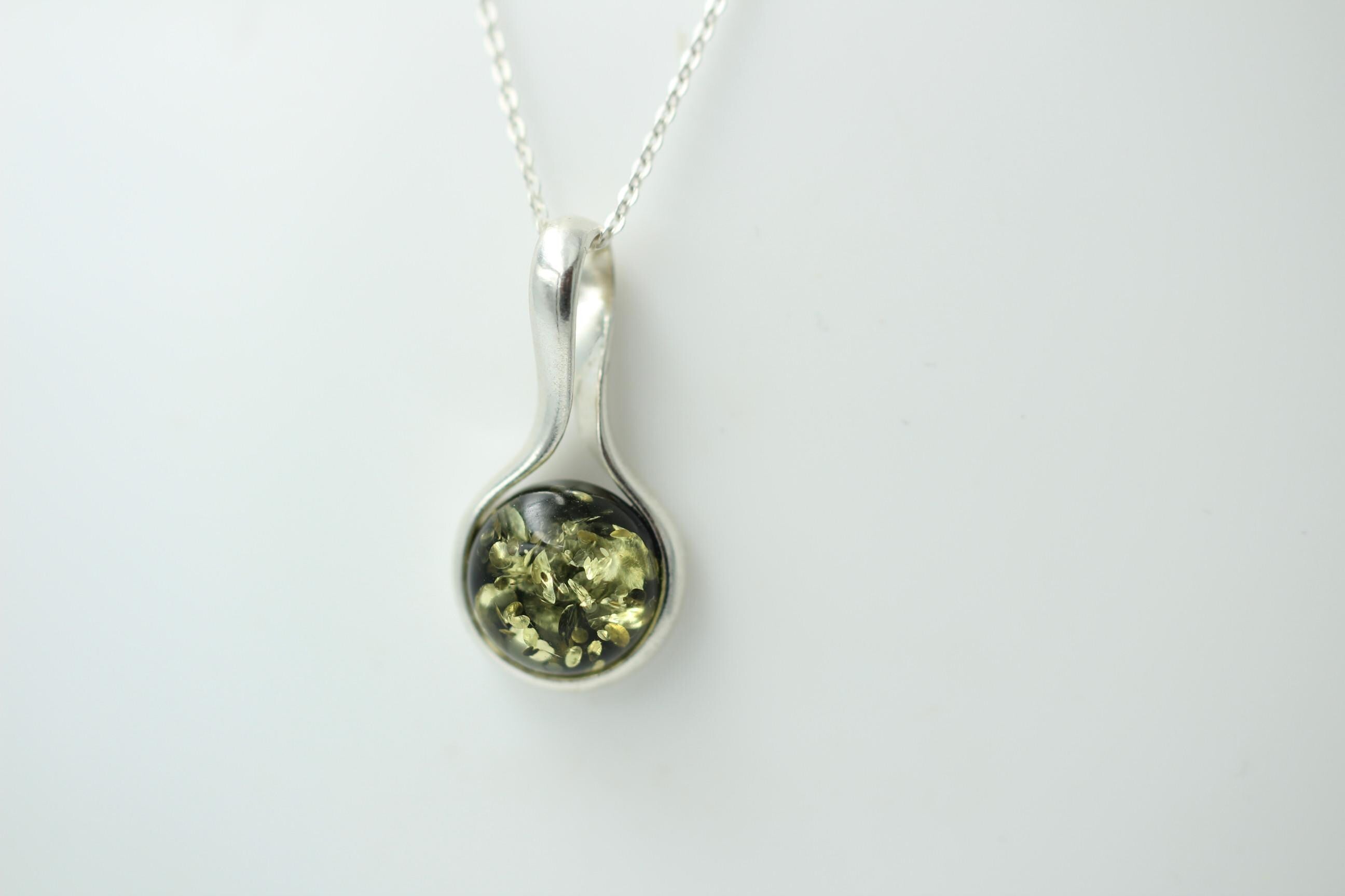 Edler Bernstein Anhänger 925 Silber Collier Kette Bernsteinschmuck aus Litauen