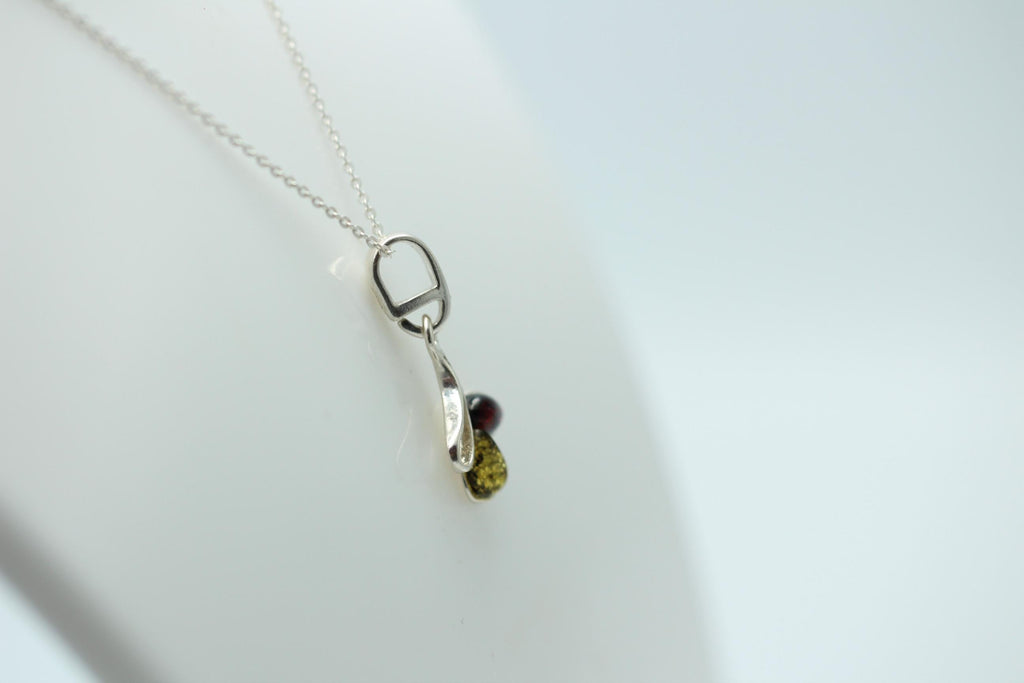 Design Bernstein Anänger 925 Sterling Silber Anähänger