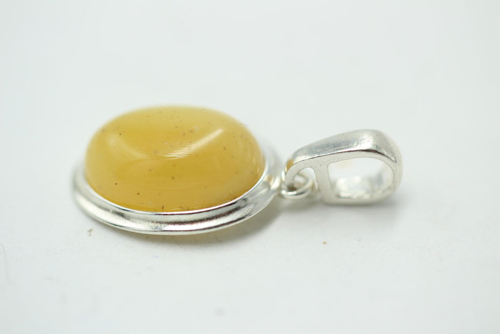 Bernstein Design Anhänger 925 Silber Collier Kette Bernsteinanhänger Top