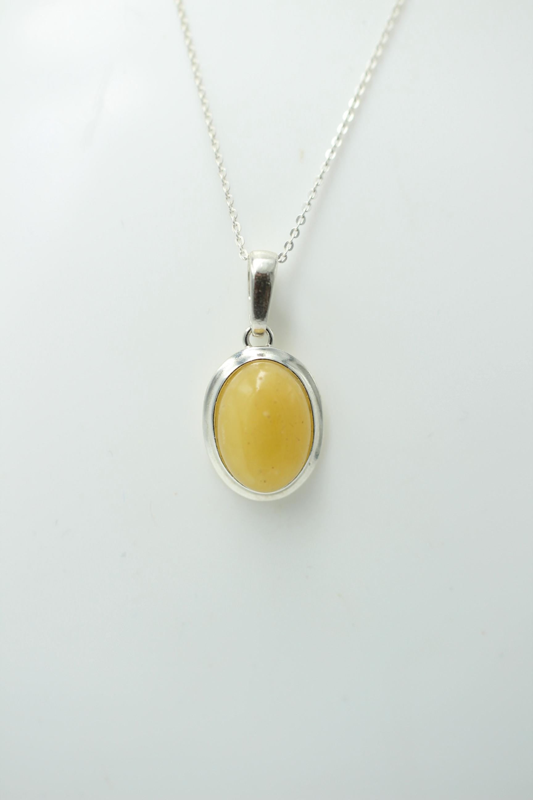 Bernstein Design Anhänger 925 Silber Collier Kette Bernsteinanhänger Top