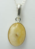Bernstein Design Anhänger 925 Silber Collier Kette Bernsteinanhänger Top