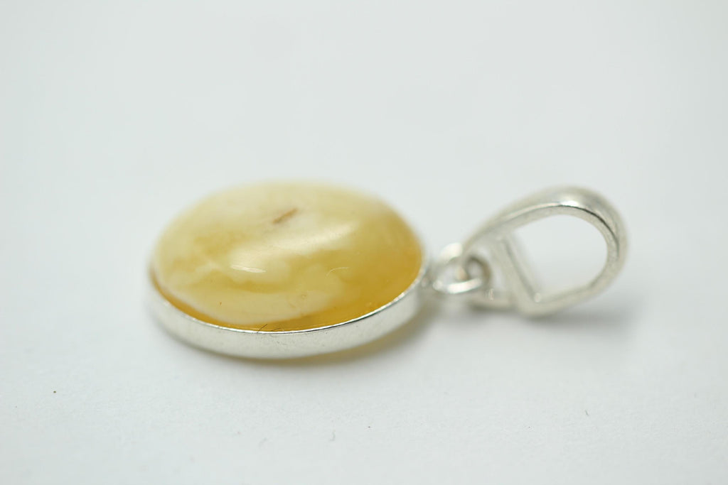 Bernstein Design Anhänger 925 Silber Collier Kette Bernsteinanhänger Top