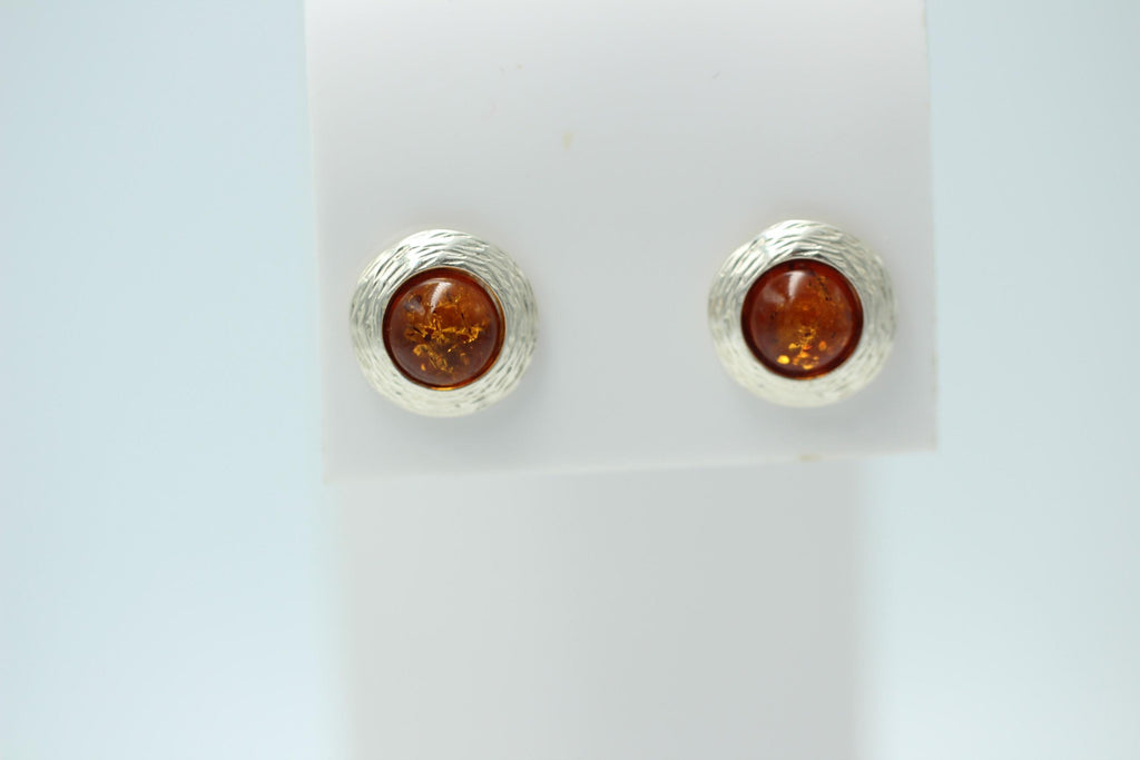 Bernstein Design Ohrstecker 925 Sterling Silber Bernsteinschmuck Designschmuck