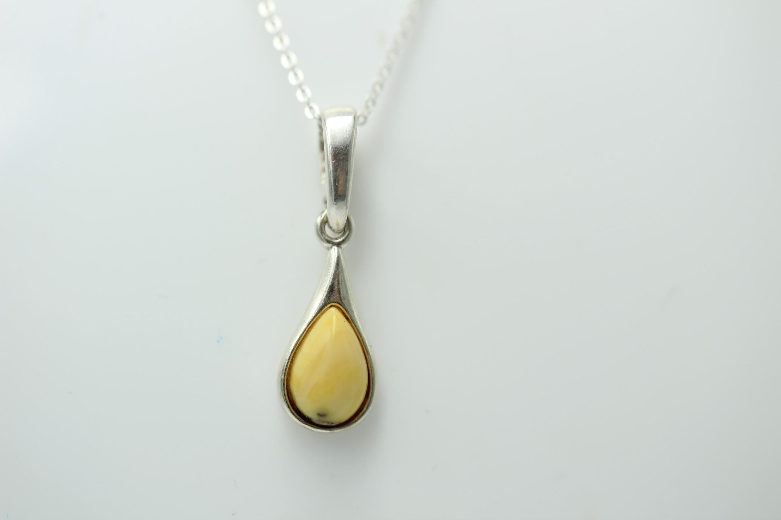 Bernstein Anhänger 925 Silber Collier Kette edel und schön Traum eines Anhängers