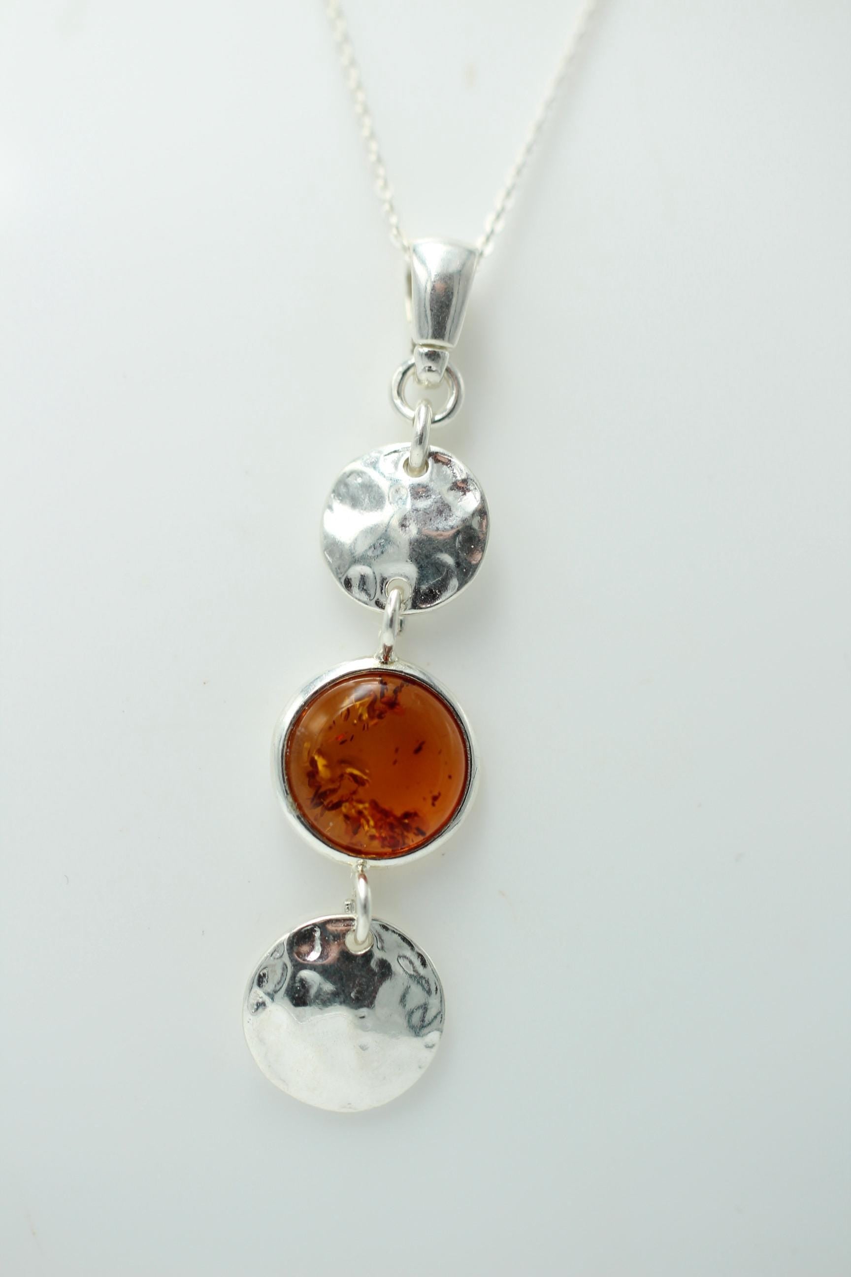 Bernstein Design Anhänger 925 Silber  Bernsteindesign Top Edel