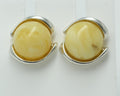 Design Ohrstecker Bernstein 925 Silber Ohrring Bernsteinschmuck Honig Bernstein