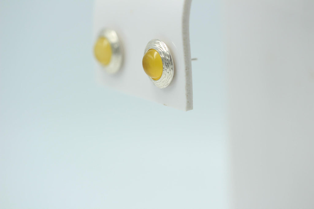 Bernstein Design Ohrstecker 925 Sterling Silber Bernsteinschmuck Designschmuck