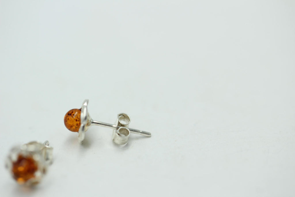 Bernsxtein Ohrstecker 925 Silber Schmuck Ohrschmuck Bernsteinschmuck Top Edel