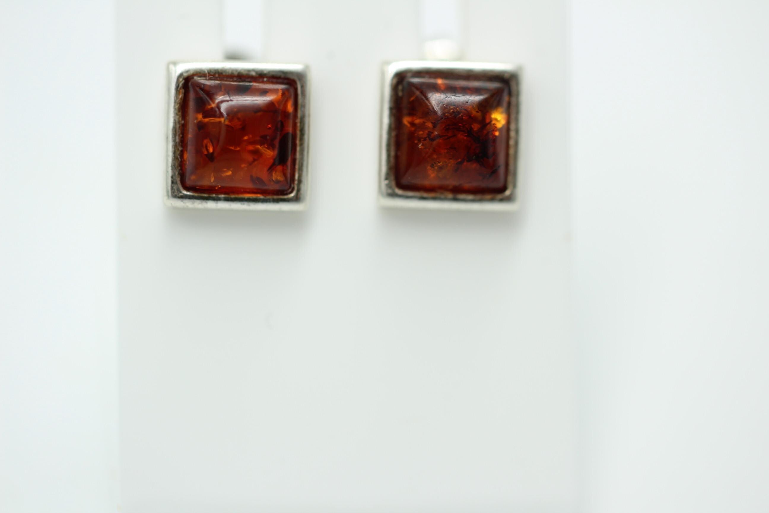 Design Bernstein Ohrstecker 925 Silber Bernsteinohrschmuck Top Edel Bernstein