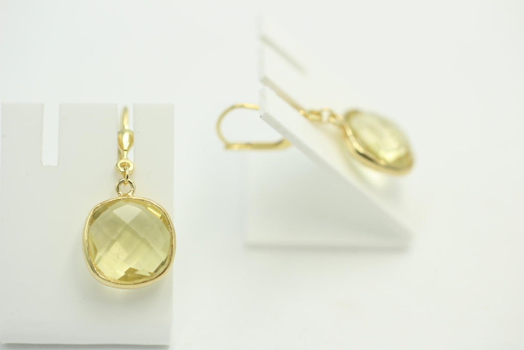 Edle ca 12,5 Carat Lemonquarz Ohrhänger 925 Silber hochwertig vergoldet Top Edel