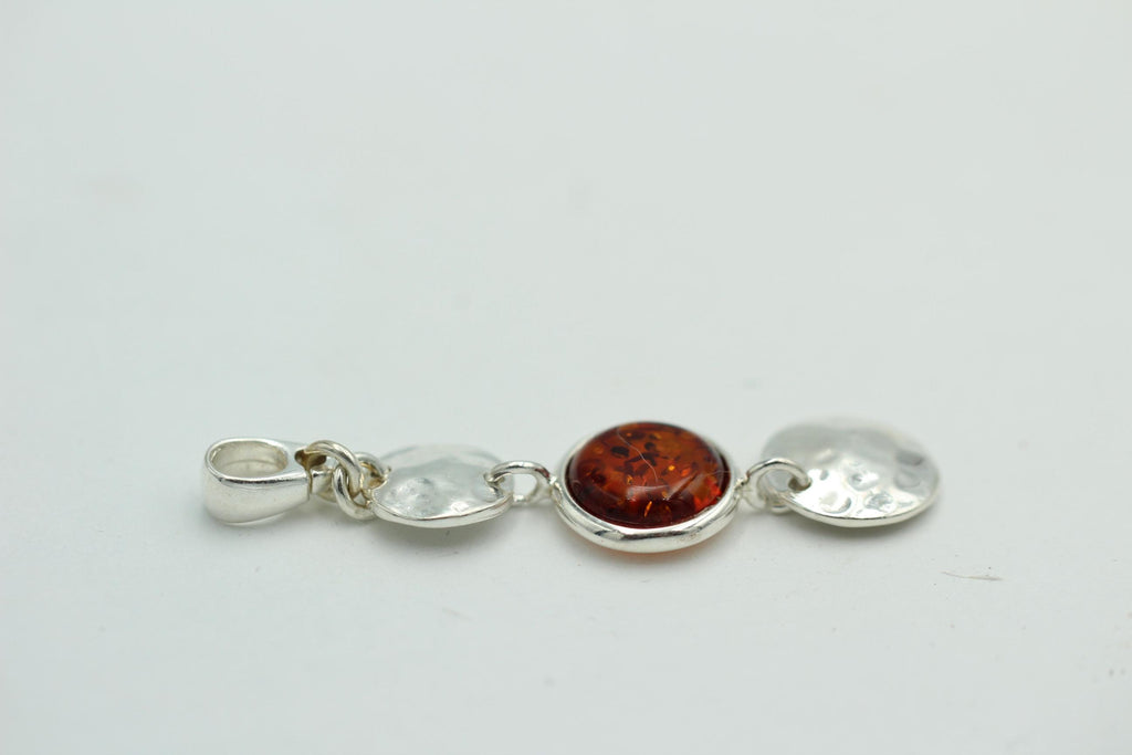 Designer Bernstein Anhänger 925 Sterlingsilber Designschmuck Bernstein