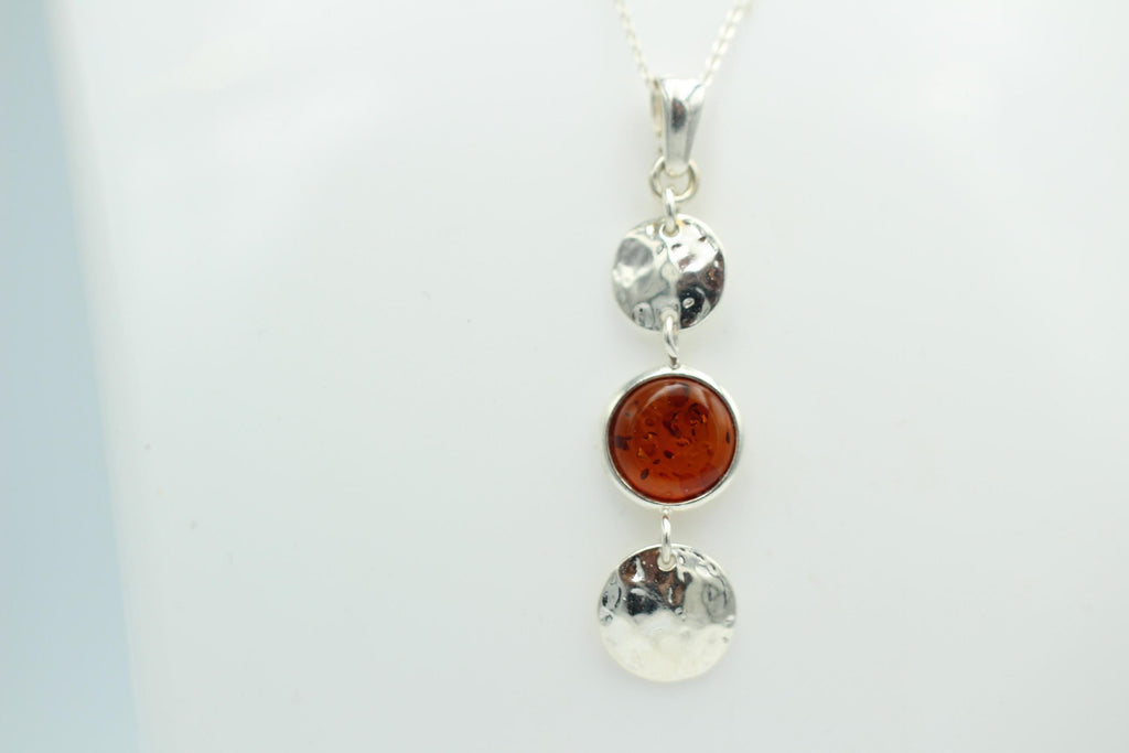 Designer Bernstein Anhänger 925 Sterlingsilber Designschmuck Bernstein