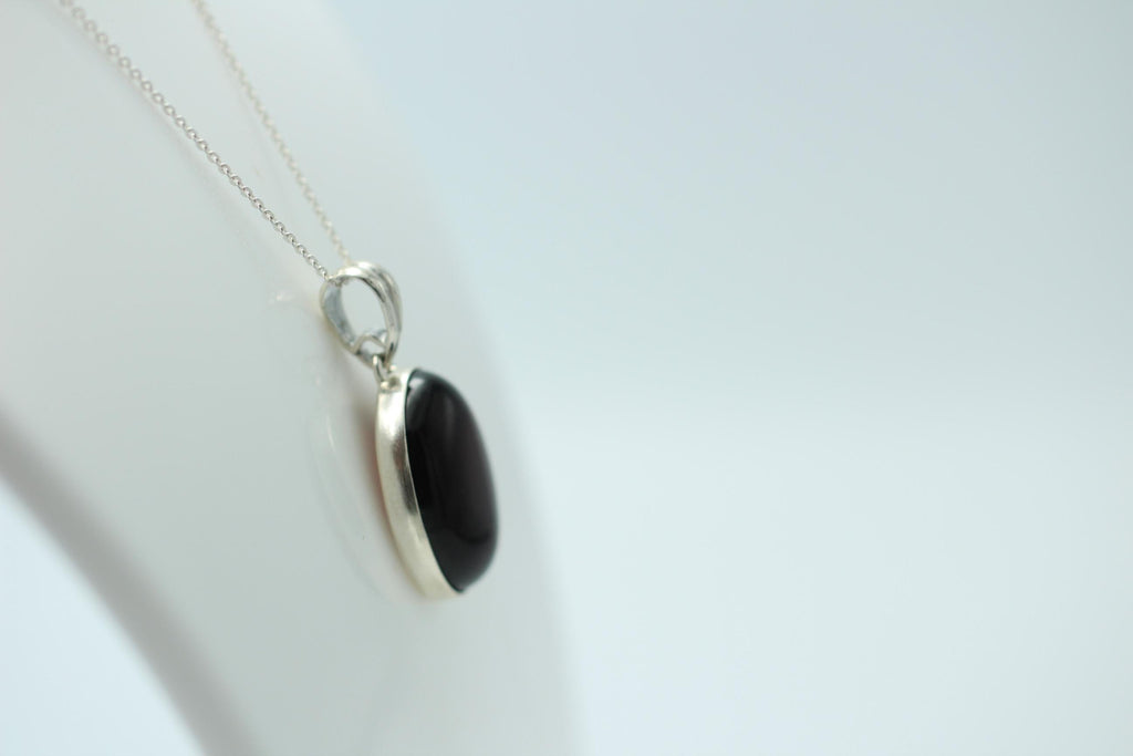 großer Bernstein Design Anhänger 925 Silber Collier Kette Bernsteinanhänger Top