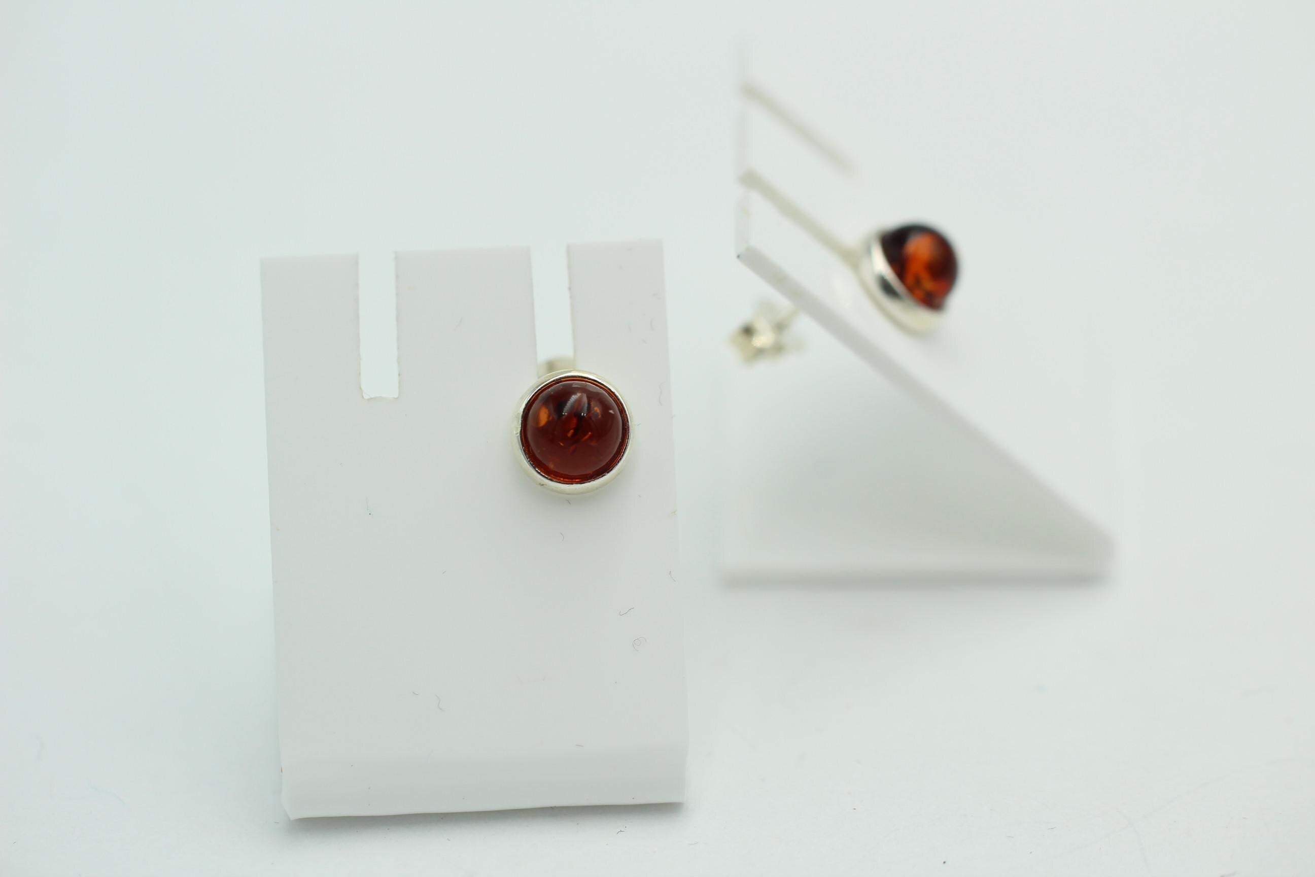 Design Bernstein Ohrstecker 925 Silber Bernsteinohrschmuck Top Edel Bernstein
