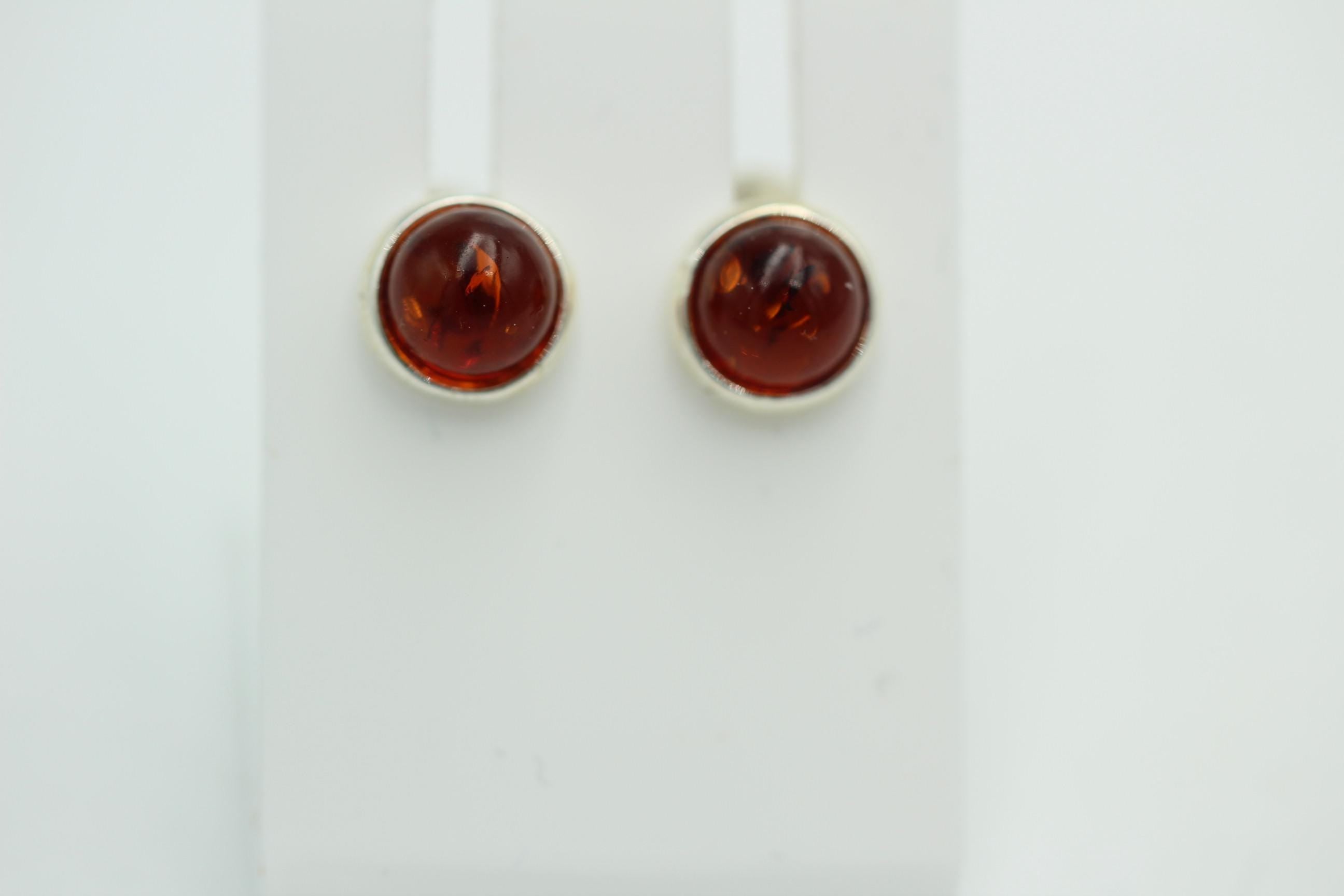 Design Bernstein Ohrstecker 925 Silber Bernsteinohrschmuck Top Edel Bernstein