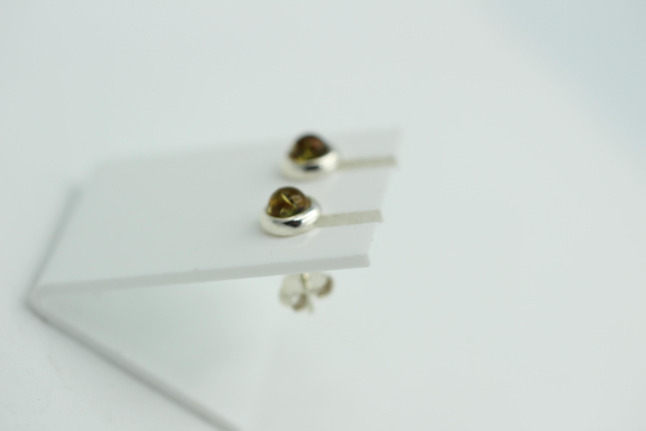Design Bernstein Ohrstecker 925 Silber Bernsteinohrschmuck Top Edel Bernstein