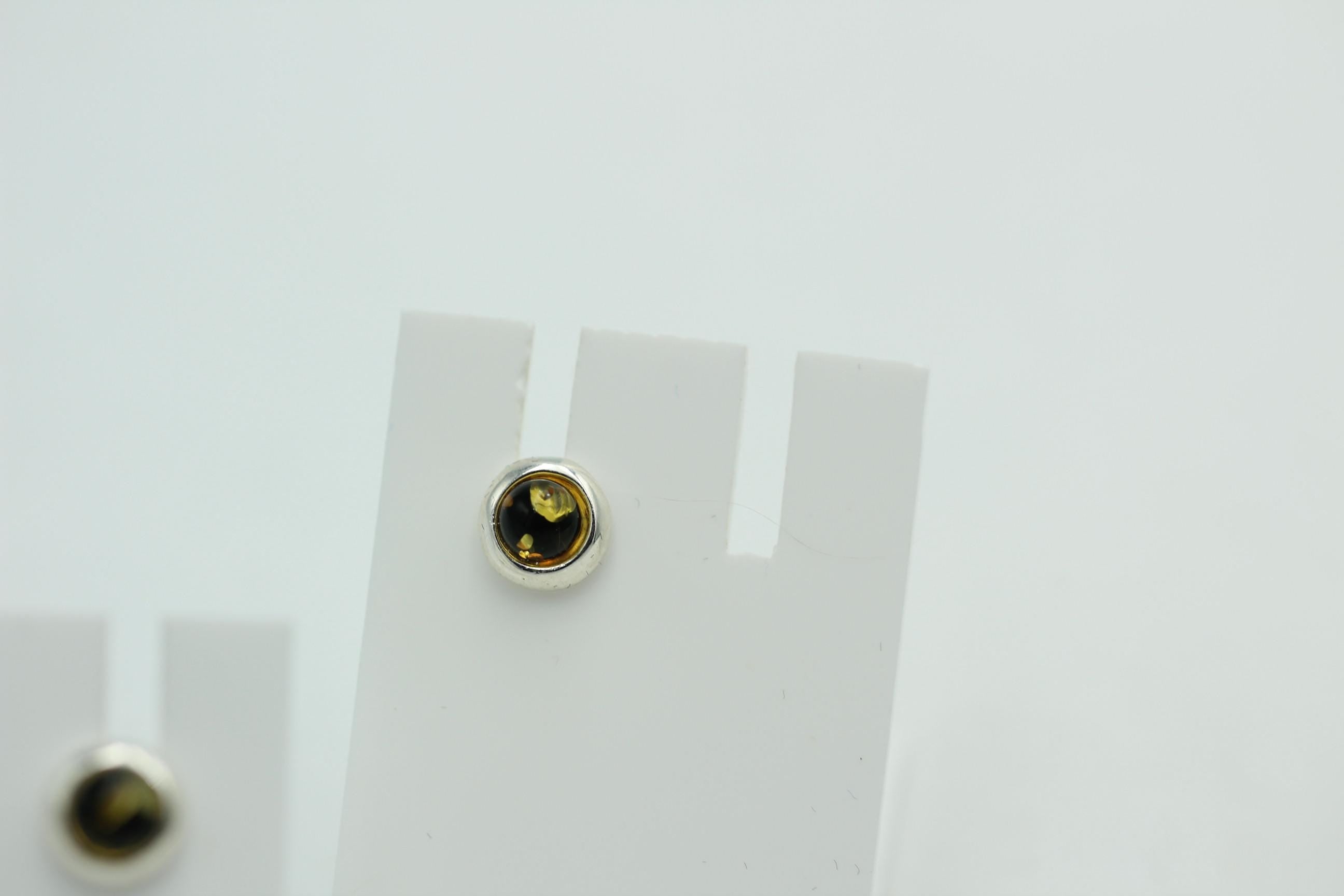 Design Bernstein Ohrstecker 925 Silber Bernsteinohrschmuck Top Edel Bernstein