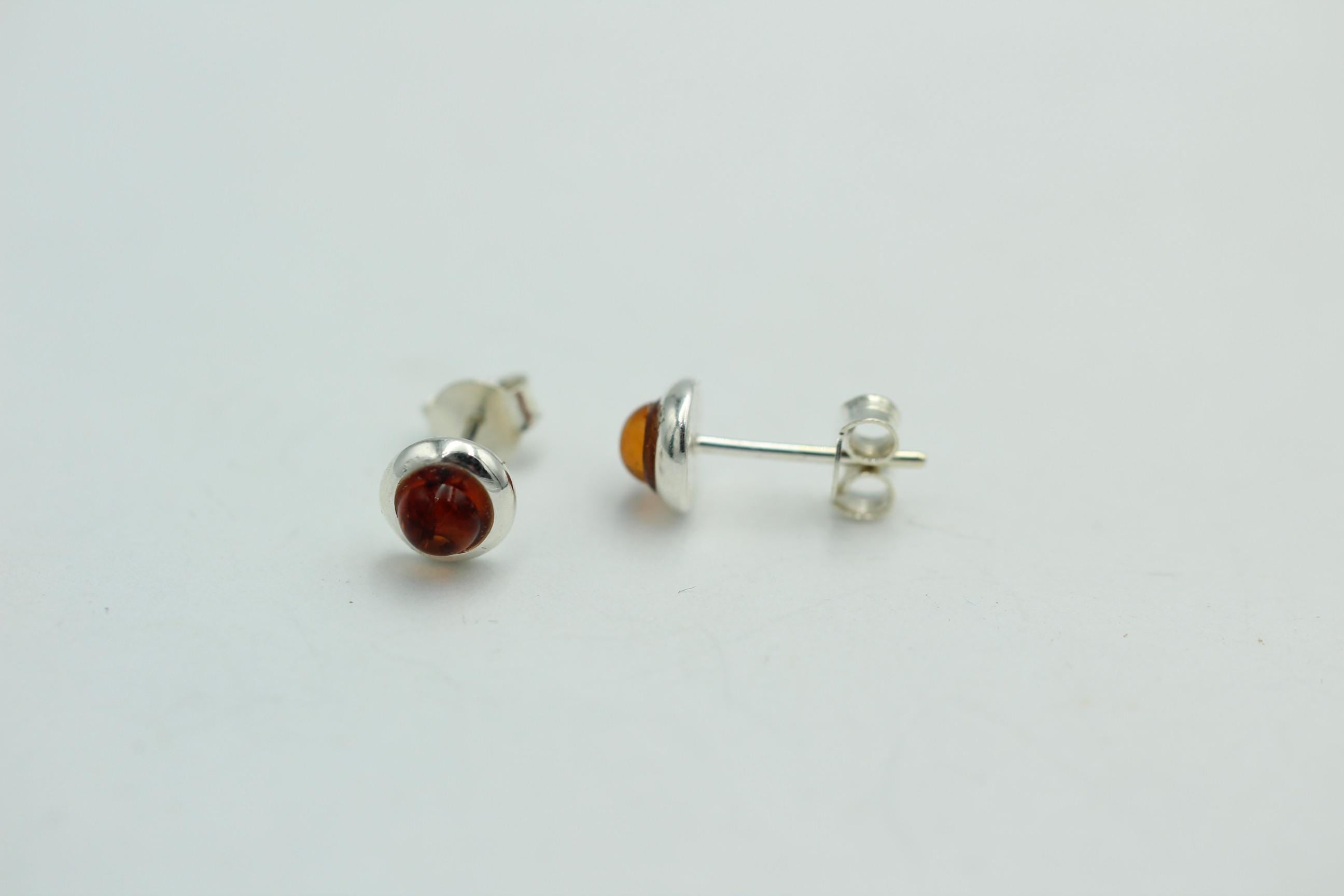 Design Bernstein Ohrstecker 925 Silber Bernsteinohrschmuck Top Edel Bernstein