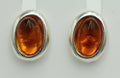 Edler brauner Bernstein Ohrstecker 925 Silber Ohrschmuck Bernstein aus Letland