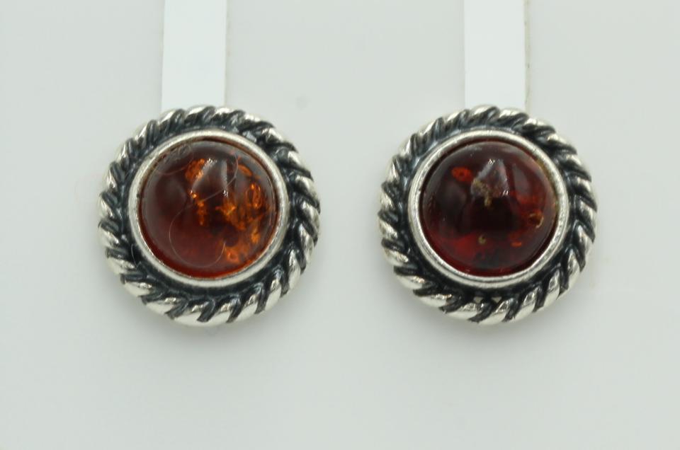 Edle braune Bernstein Ohrstecker 925 Silber Ohrschmuck Bernstein Letland