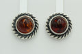 Edle braune Bernstein Ohrstecker 925 Silber Ohrschmuck Bernstein Letland