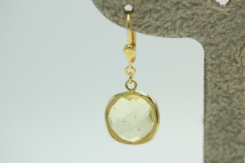 Edle ca 12,5 Carat Lemonquarz Ohrhänger 925 Silber hochwertig vergoldet Top Edel
