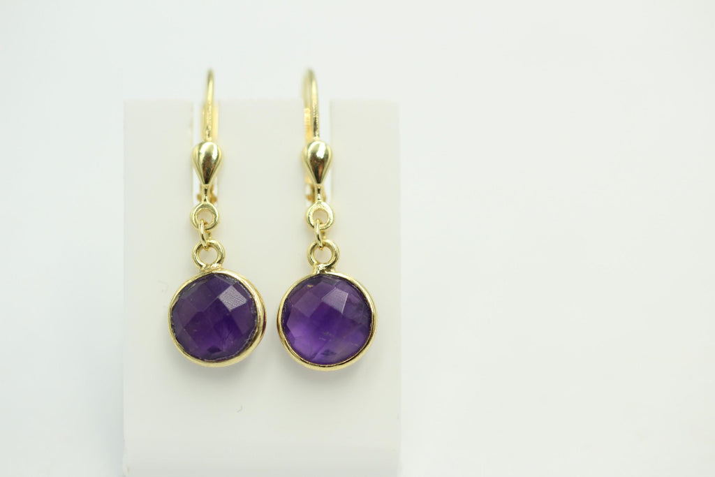 Edle ca 2,9 Carat Amethyst Ohrhänger 925 Silber hochwertig vergoldet Top Edel