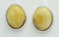 Edler creme Bernstein Ohrstecker 925 Silber Ohrschmuck Bernstein aus Letland