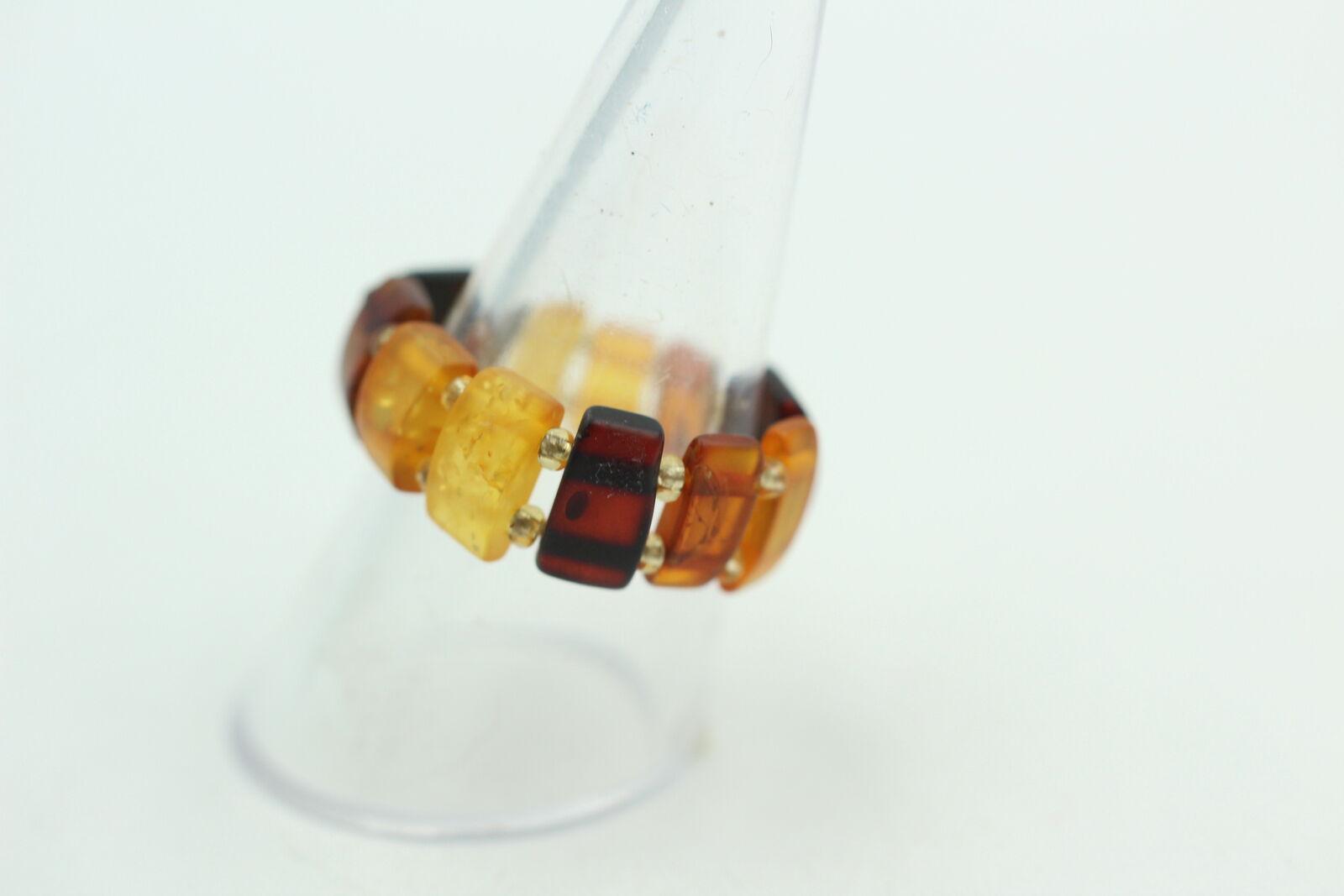 Bernstein Ring in verschiedenen Farben mit Gummiband echter Bernstein ca 10 mm