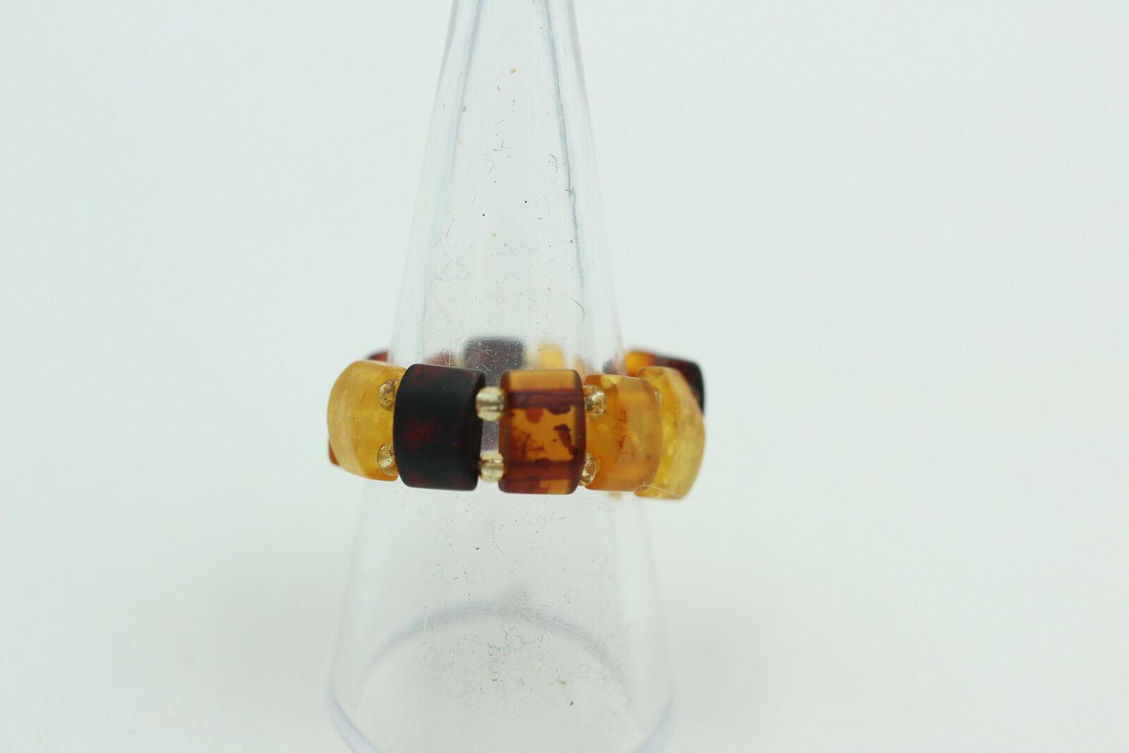 Bernstein Ring in verschiedenen Farben mit Gummiband echter Bernstein ca 10 mm