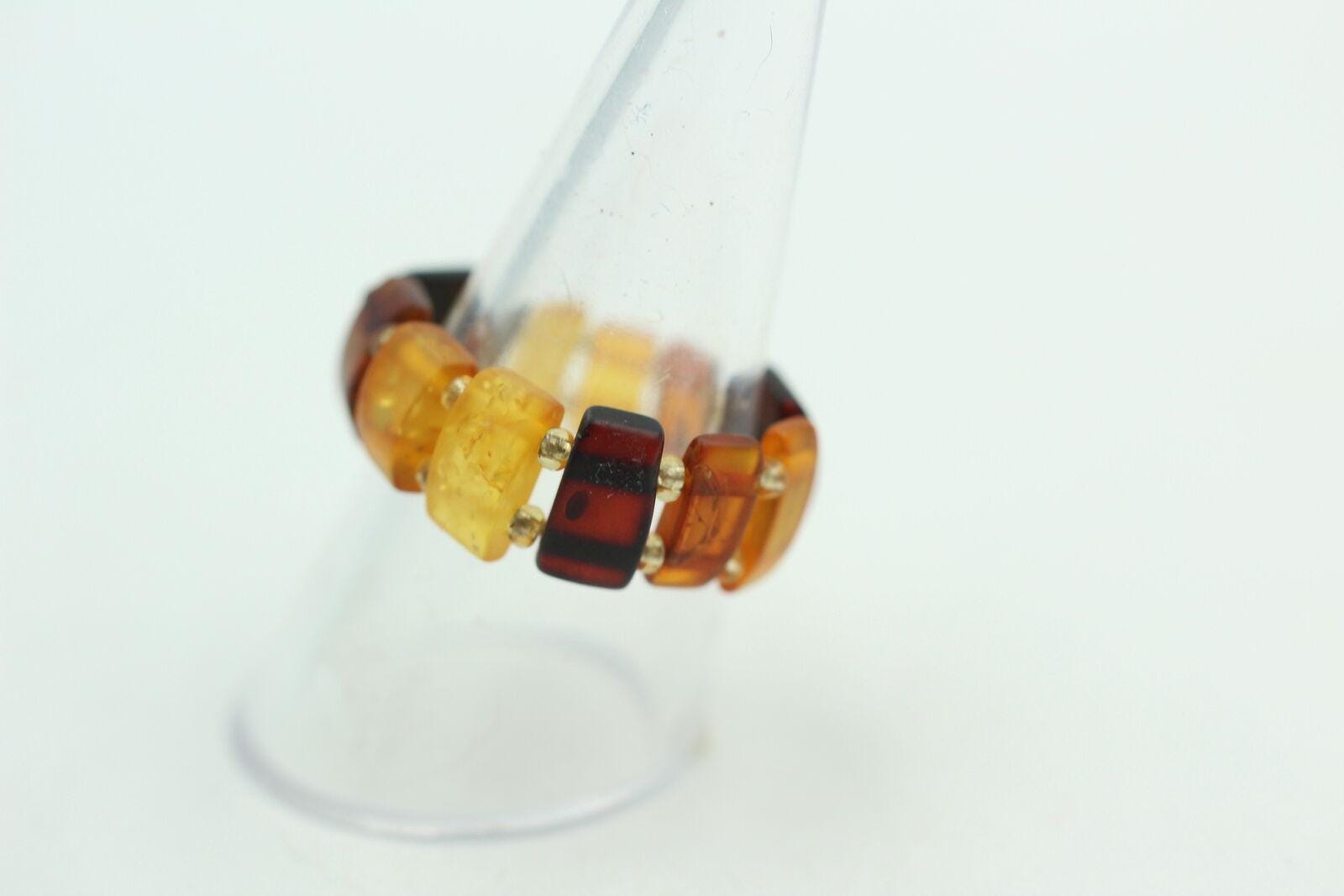 Bernstein Ring in verschiedenen Farben mit Gummiband echter Bernstein ca 10 mm