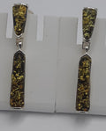 Bernstein Designer Ohrstecker 925 Sterling Silber Bernsteinschmuck Unikat