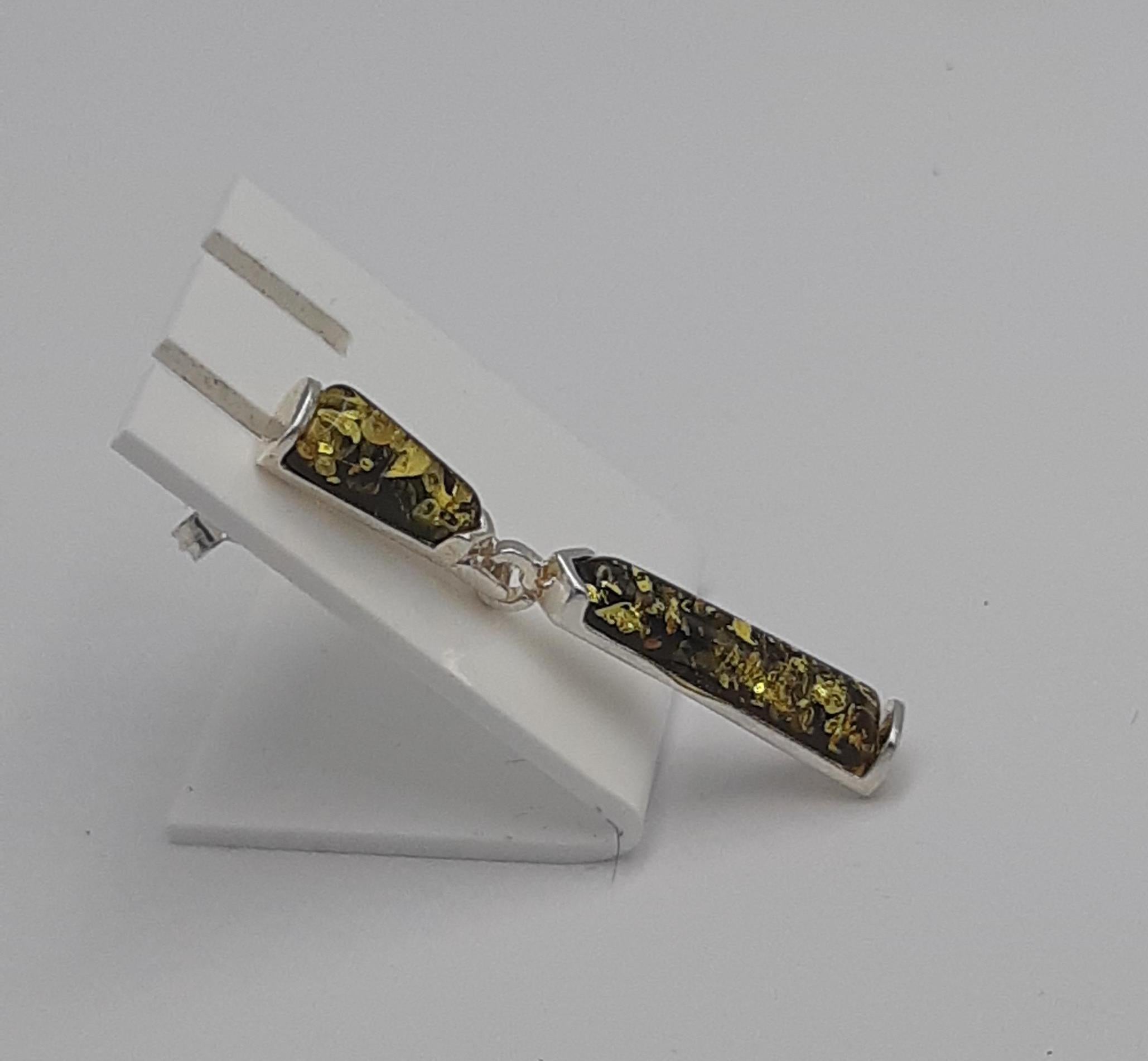 Bernstein Designer Ohrstecker 925 Sterling Silber Bernsteinschmuck Unikat