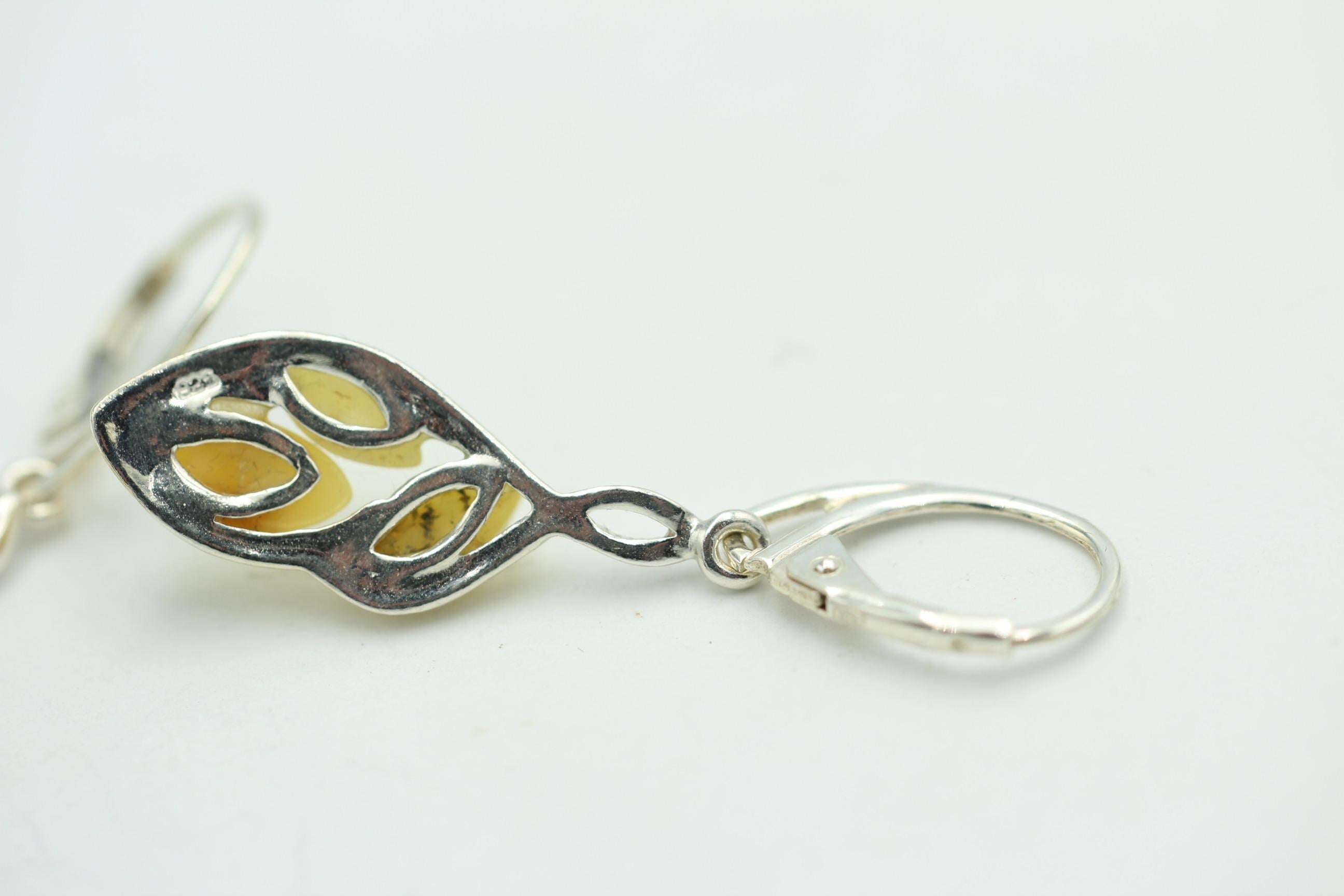 Edler Bernstein Ohrschmuck 925 Silber Ohrhänger Bernstein aus Litauen Top Edel