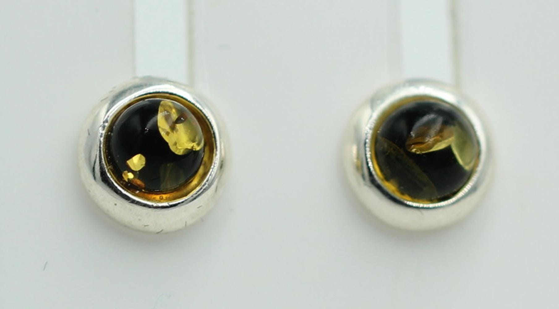 Design Bernstein Ohrstecker 925 Silber Bernsteinohrschmuck Top Edel Bernstein